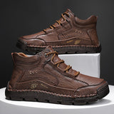 Men's Retro Hand Stitching Ankle Boots