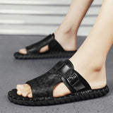 Men's Classic Genuine Leather Slippers