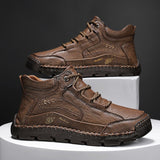 Men's Retro Hand Stitching Ankle Boots