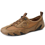 Men's Breathable Mesh Leather Loafers