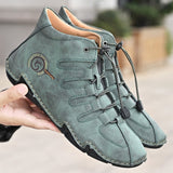 New Men's Designer Handmade Ankle Boots