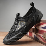 Men's Breathable Mesh Leather Loafers