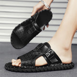 Men's Classic Genuine Leather Slippers