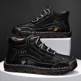 Men's Retro Hand Stitching Ankle Boots