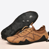 New Large Size Men's Handmade Leather Casual Shoes