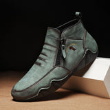 New Men's Handmade Work Ankle Boots