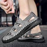 New Men's Handmade Leather Sandals