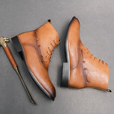 New Men's British Style Pointed Toe Chelsea Boots