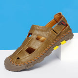 Men's Rubber Sole Fashion Leather Casual Sandals