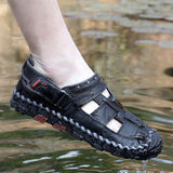 Men's Rubber Sole Fashion Leather Casual Sandals