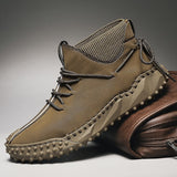 New Men's Handmade Ankle Leather Boots