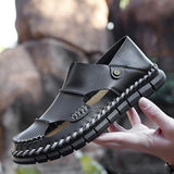 New Men's Outdoor Leather Sandals