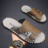 Men's High Quality Leather Slippers