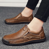New Men's Leather Outdoor Driving Shoes