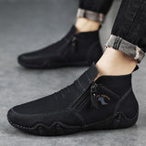 New Men's Handmade Work Ankle Boots