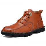 New Men's Leather Work Boots
