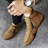 New Men's Handmade Work Ankle Boots