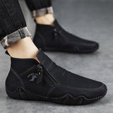 New Men's Handmade Work Ankle Boots