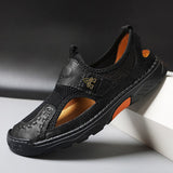 Men's Cow Leather Non-slip Fashion Beach Shoes