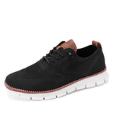 New Men's Casual Knitted Mesh Lace Up Flats