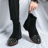 Men's Fashion Rivets Handmade Chelsea Boots