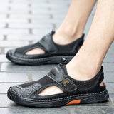 Men's Cow Leather Non-slip Fashion Beach Shoes