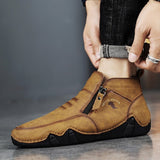 New Men's Handmade Work Ankle Boots