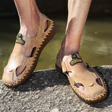 New Men's Classic Leather Sandals