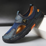 Men's Cow Leather Non-slip Fashion Beach Shoes