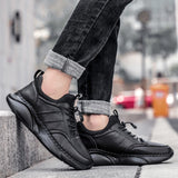 New Men's Genuine Leather Warm Plush Snow Boots