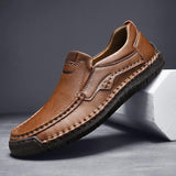 New Men's Leather Outdoor Driving Shoes