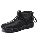 New Men's Handmade Ankle Leather Boots