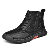 Men's Genuine Leather Plus Size Ankle Boots