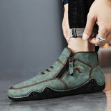 New Men's Handmade Work Ankle Boots