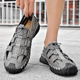 New Men's Handmade Leather Sandals