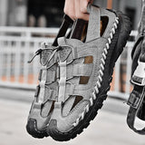 New Men's Handmade Leather Sandals