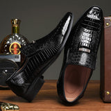 New Men's Solid Business Leather Shoes