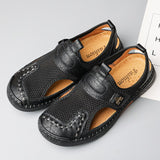 Men's Cow Leather Non-slip Fashion Beach Shoes