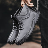 New Men's Handmade Ankle Leather Boots