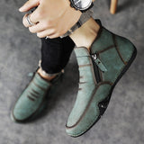 New Men's Handmade Work Ankle Boots