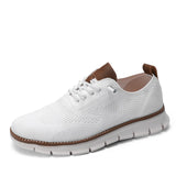 New Men's Casual Knitted Mesh Lace Up Flats