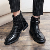 Men's Fashion Pointed Toe Leather Boots