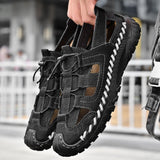 New Men's Handmade Leather Sandals