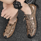 New Men's Handmade Leather Sandals