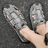 New Men's Handmade Leather Sandals