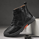 Men's Genuine Leather Plus Size Ankle Boots