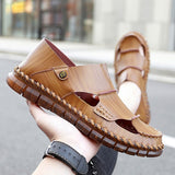 New Men's Outdoor Leather Sandals