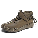 New Men's Handmade Ankle Leather Boots