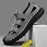 New Men's Handmade Leather Sandals