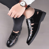 New Men's Business Leather Sandals